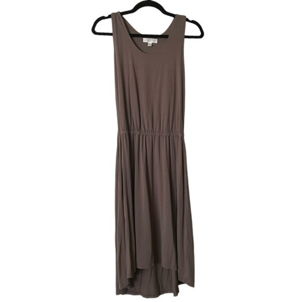 KENAR Cocoa Brown Scoop Neck Racerback Tank Dress